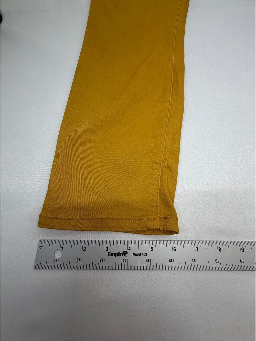 Cato Women's Straight Jeans High Rise 5-Pocket Stretch Size 12 Mustard - Picture 8 of 15